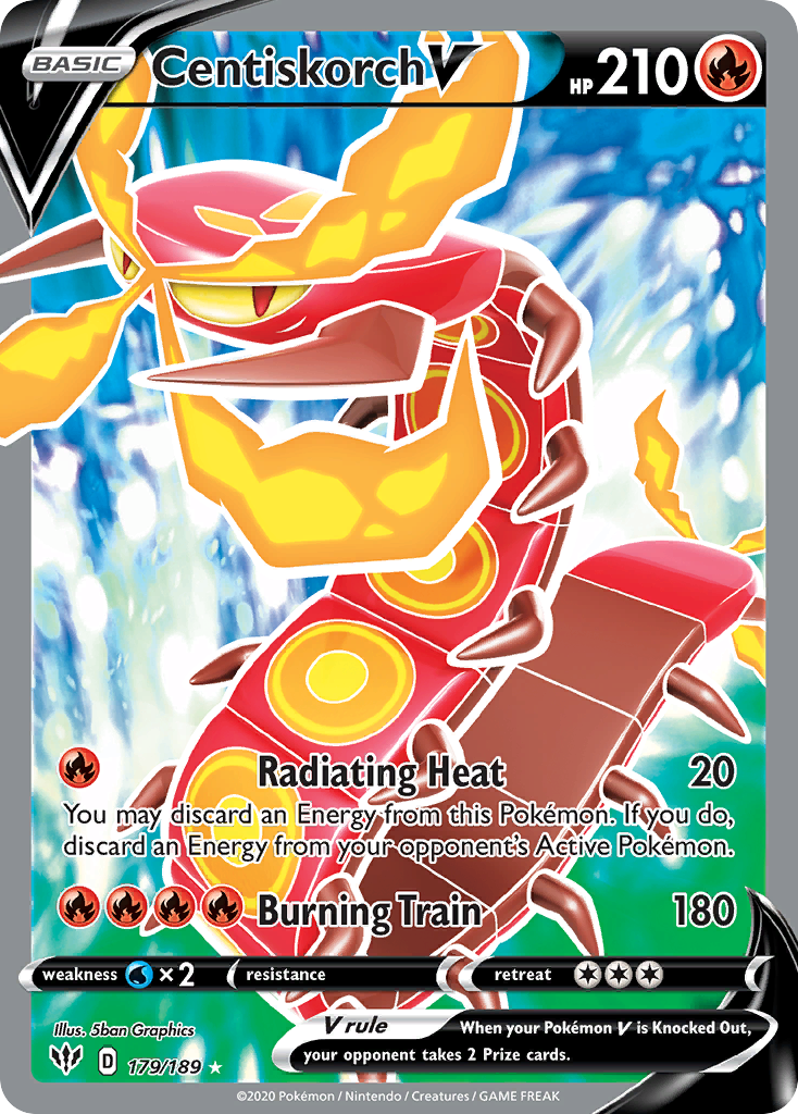 Centiskorch V 179/189 Ultra Rare Darkness Ablaze NM/M
