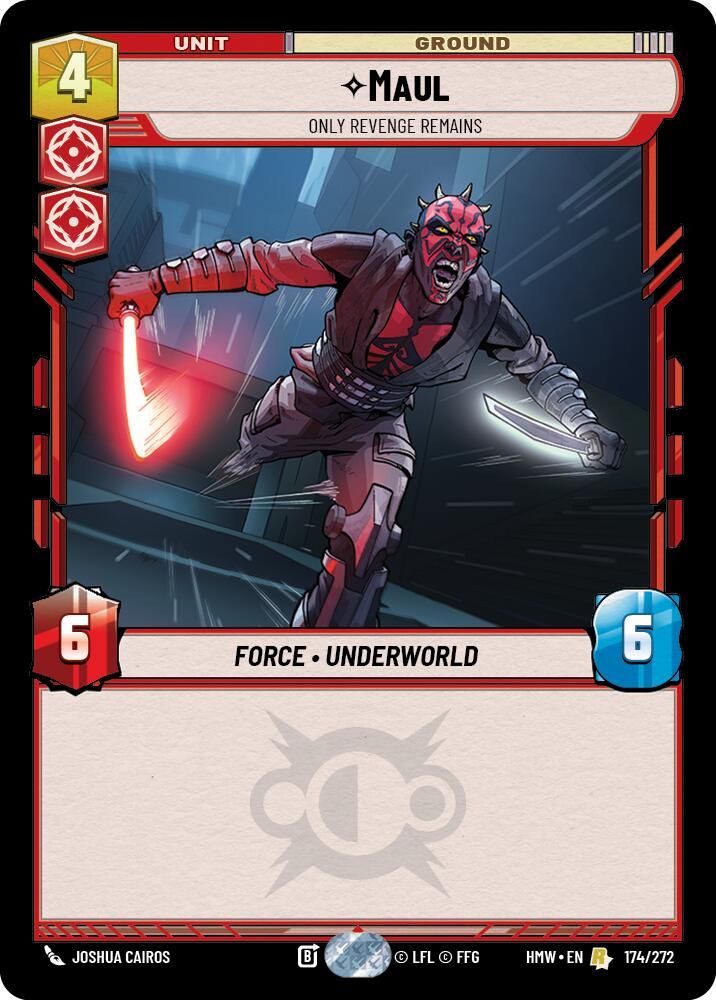 Maul - Only Revenge Remains 174/272 Rare Homeworlds NM/M