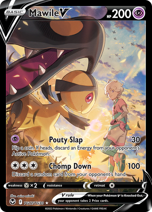 Mawile V TG17/TG30 V Rare Silver Tempest Trainer Gallery Holo NM/M