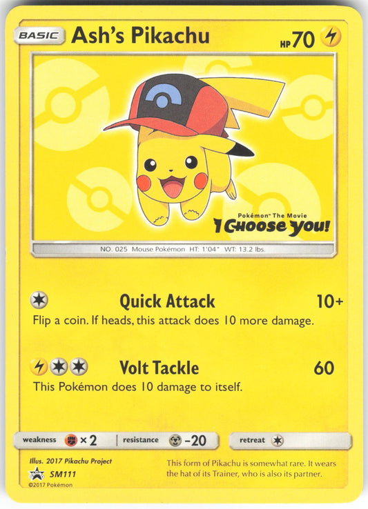 Ash's Pikachu (OC) - SM111 Promo Sun & Moon Promo NM/M