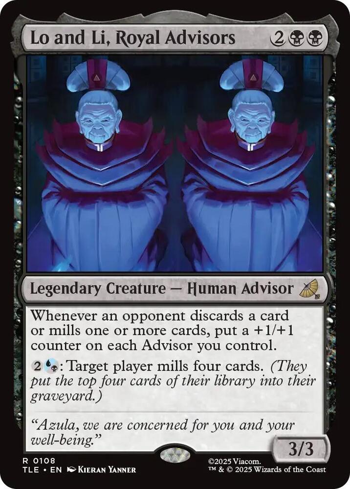 Lo and Li, Royal Advisors 108 Foil Avatar: The Last Airbender: Eternal-Legal NM/M