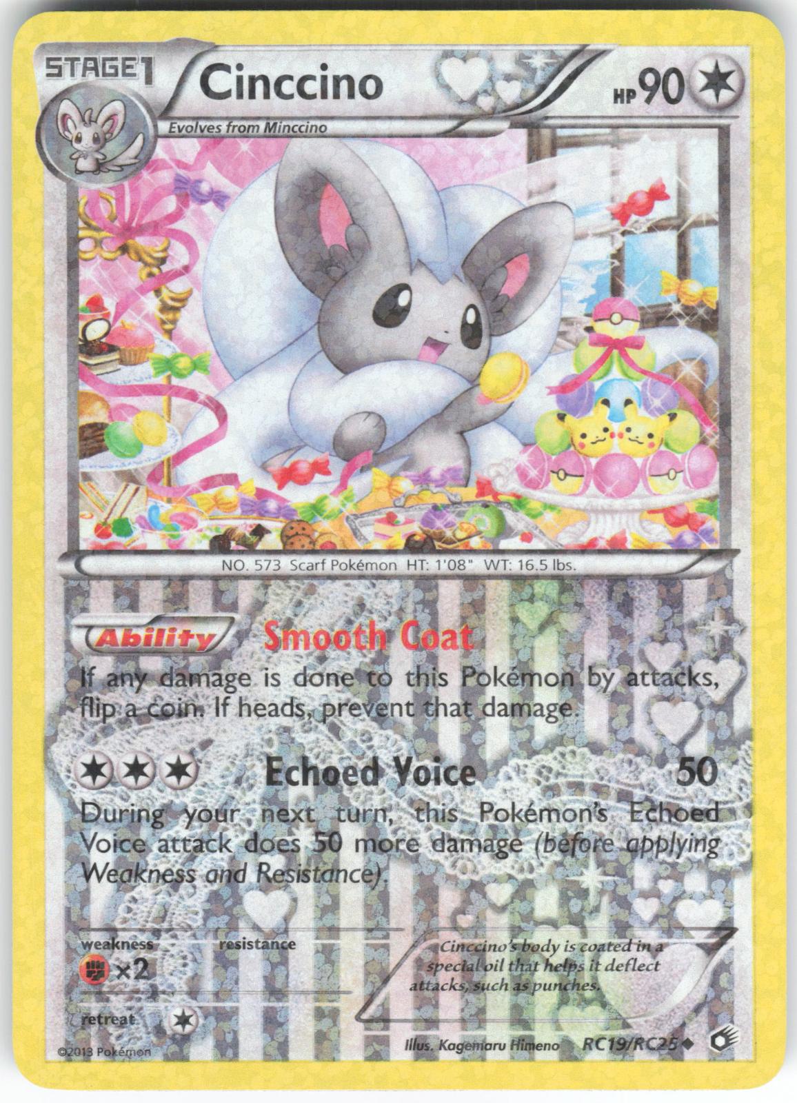 Cinccino RC19/RC25 Uncommon Legendary Treasures: Radiant Collection Holo LP