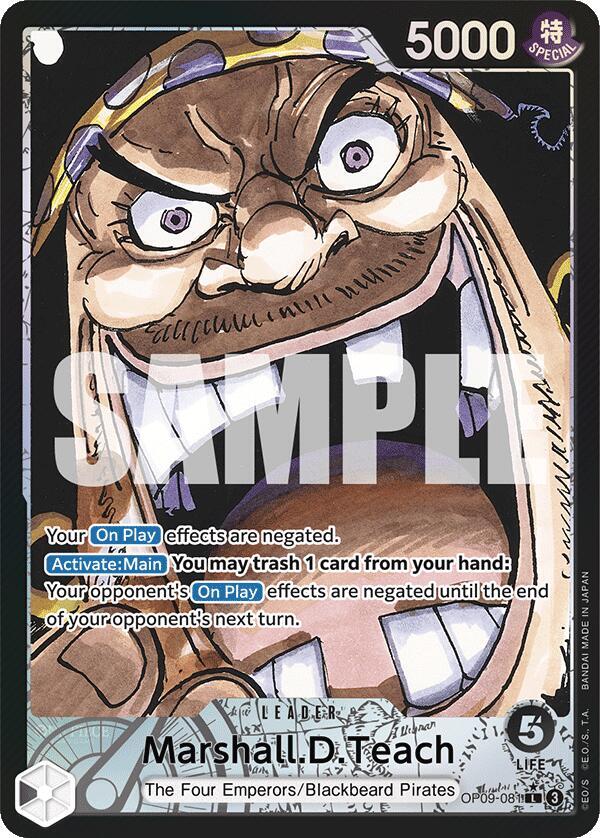 Marshall.D.Teach (081) (Parallel) OP09-081 Leader Emperors in the New World NM/M