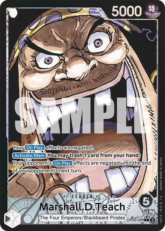 Marshall.D.Teach (081) (Parallel) OP09-081 Leader Emperors in the New World NM/M