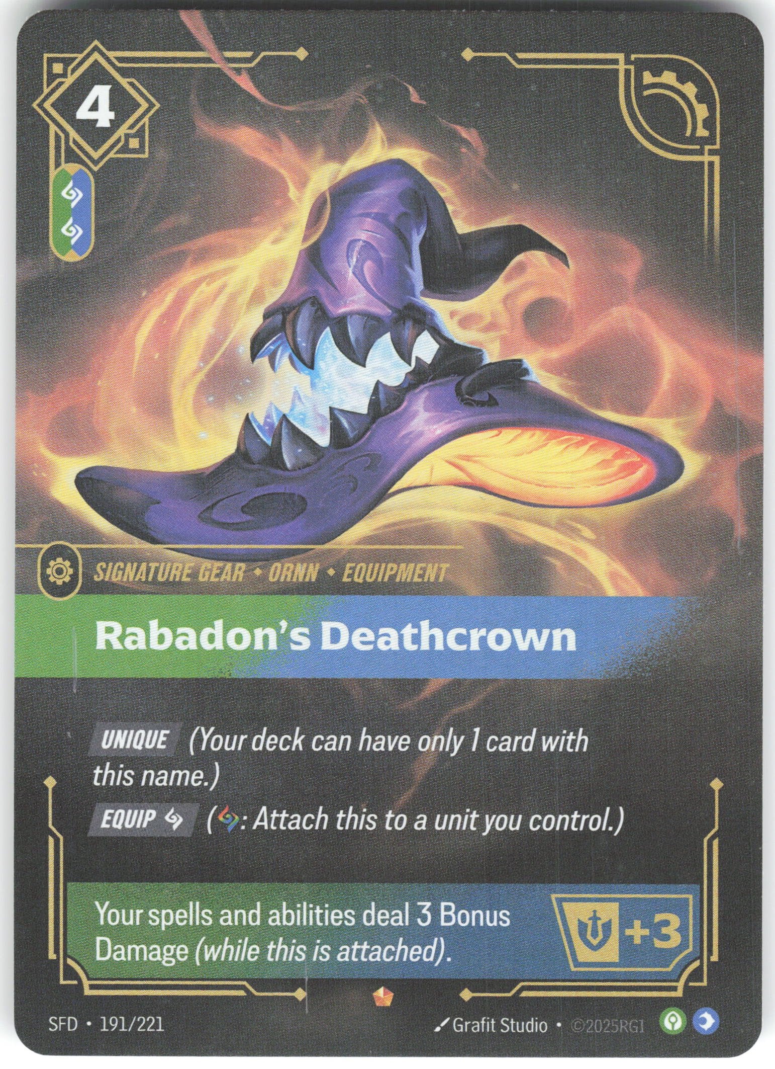 Rabadon's Deathcrown Epic Spiritforged 191/221 NM