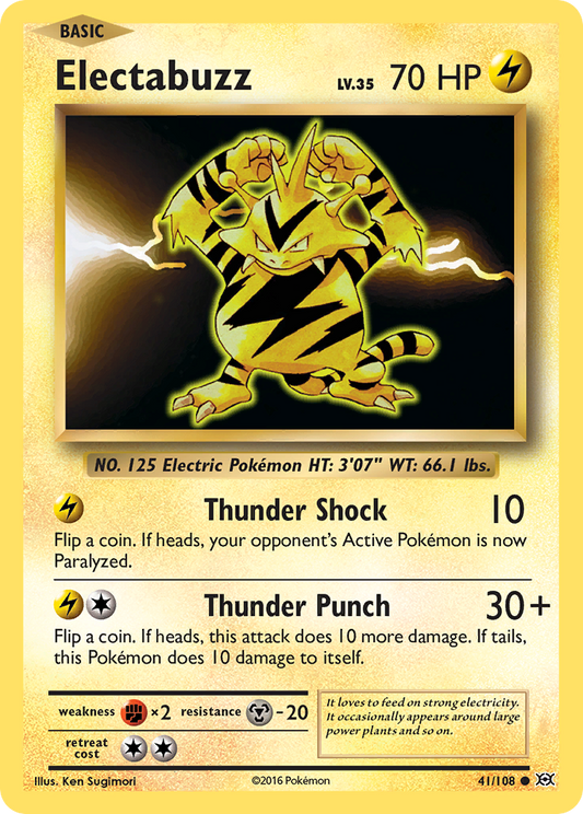 Electabuzz 41/108 Common Reverse Holo Evolutions NM/M