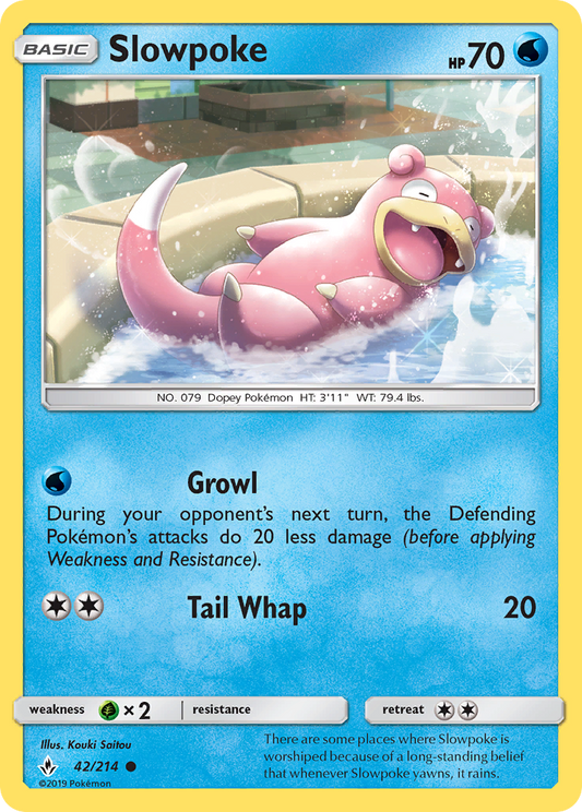 Slowpoke 42/214 Common Reverse Holo Unbroken Bonds NM/LP