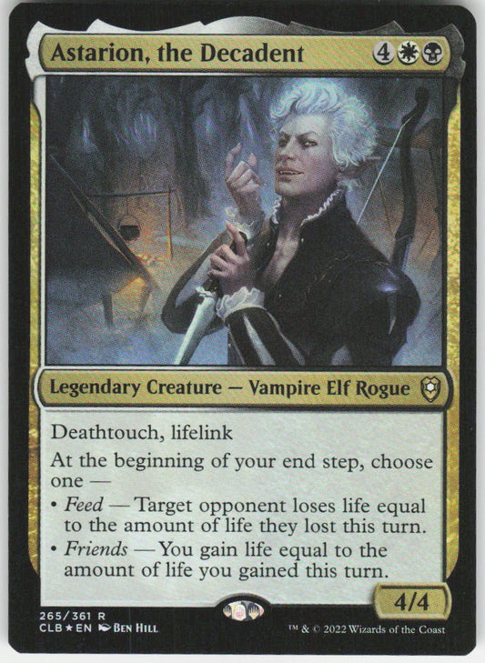Astarion, the Decadent (Foil) R Commander Legends: Battle for Baldur's Gate 265 NM