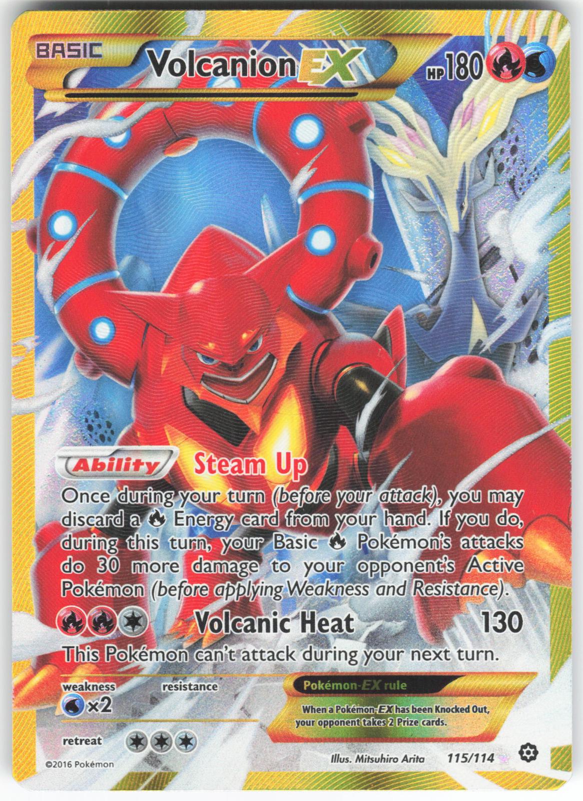 Volcanion EX 115/114 Secret Rare Steam Siege LP