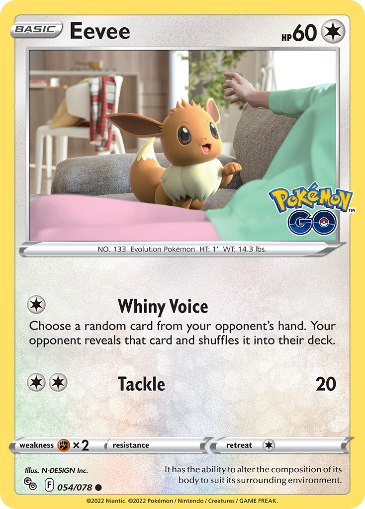 Eevee 054/078 Common Pokemon GO NM/M