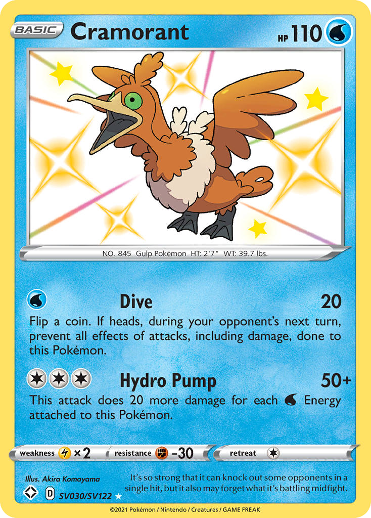 Cramorant SV030/SV122 Shiny Rare Shining Fates Shiny Vault NM/M