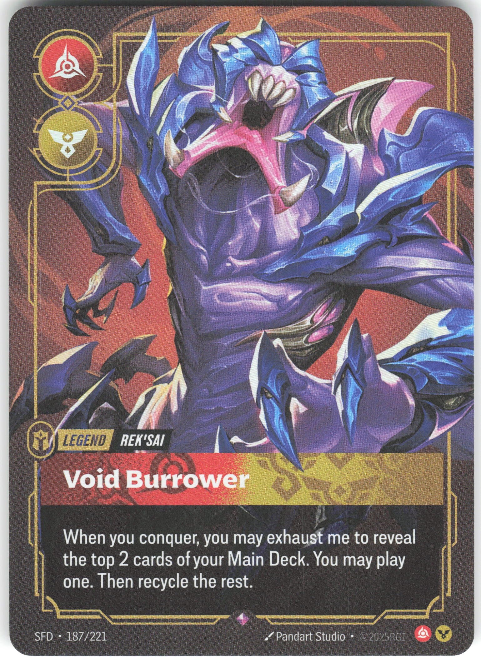 Rek'sai - Void Burrower Rare Spiritforged 187/221 NM