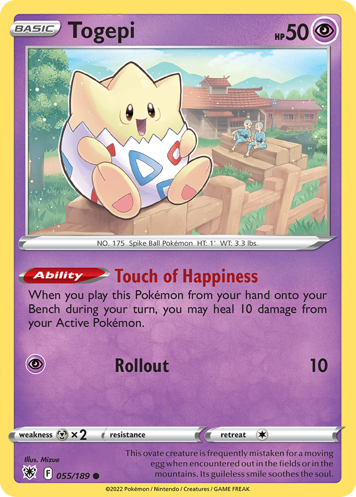 Togepi 055/189 Common Reverse Holo Astral Radiance NM/LP