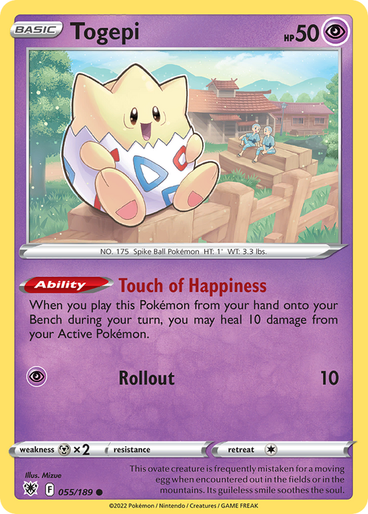 Togepi 055/189 Common Reverse Holo Astral Radiance NM/M