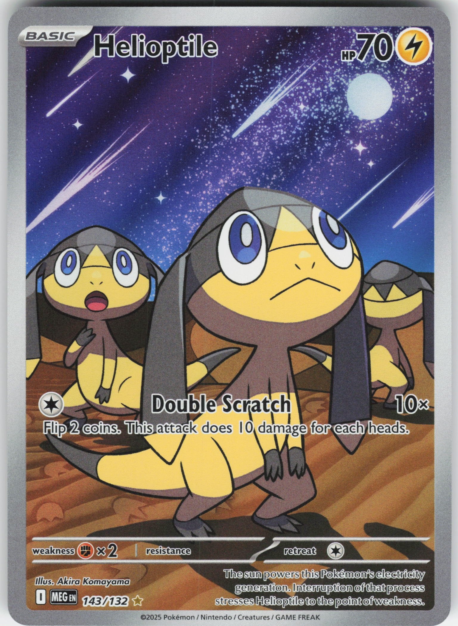 Helioptile - Illustration Rare ME01: Mega Evolution 143/132 NM