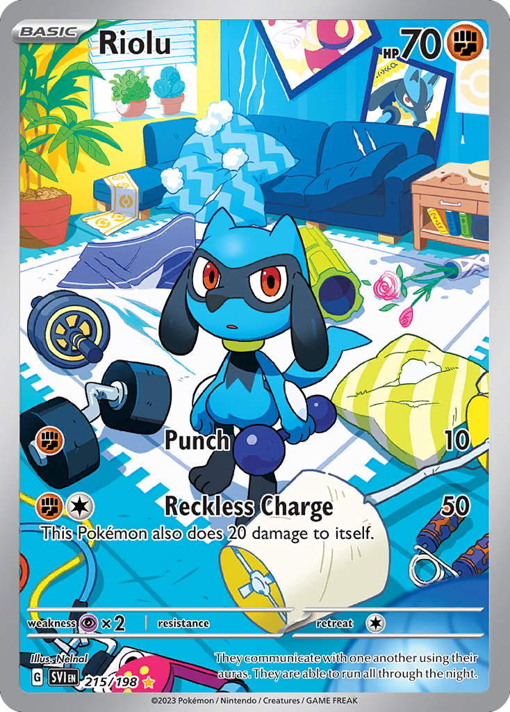 Riolu 215/198 Illustration Rare Scarlet & Violet NM/M