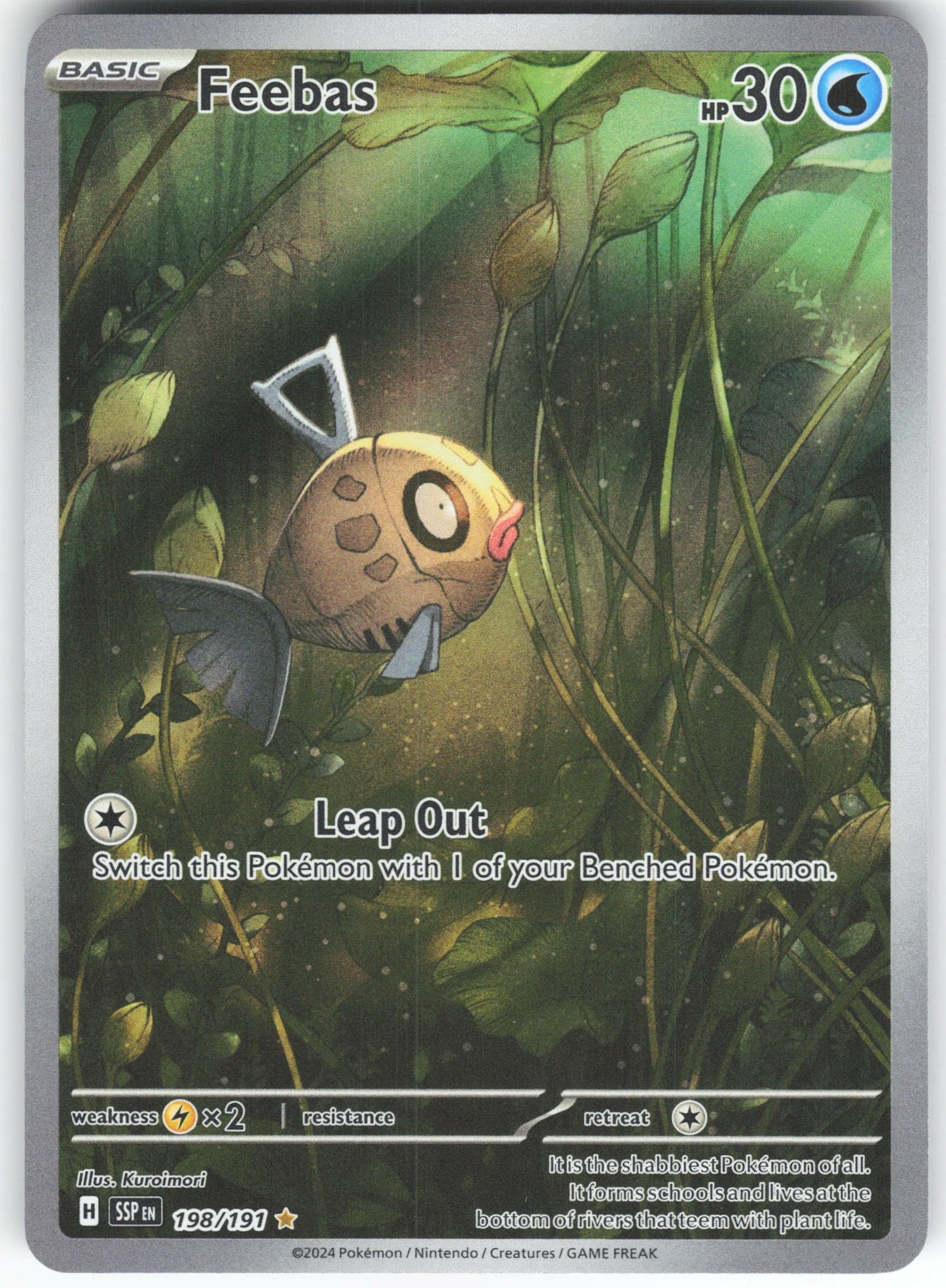 Feebas - Illustration Rare SV08: Surging Sparks 198/191 NM