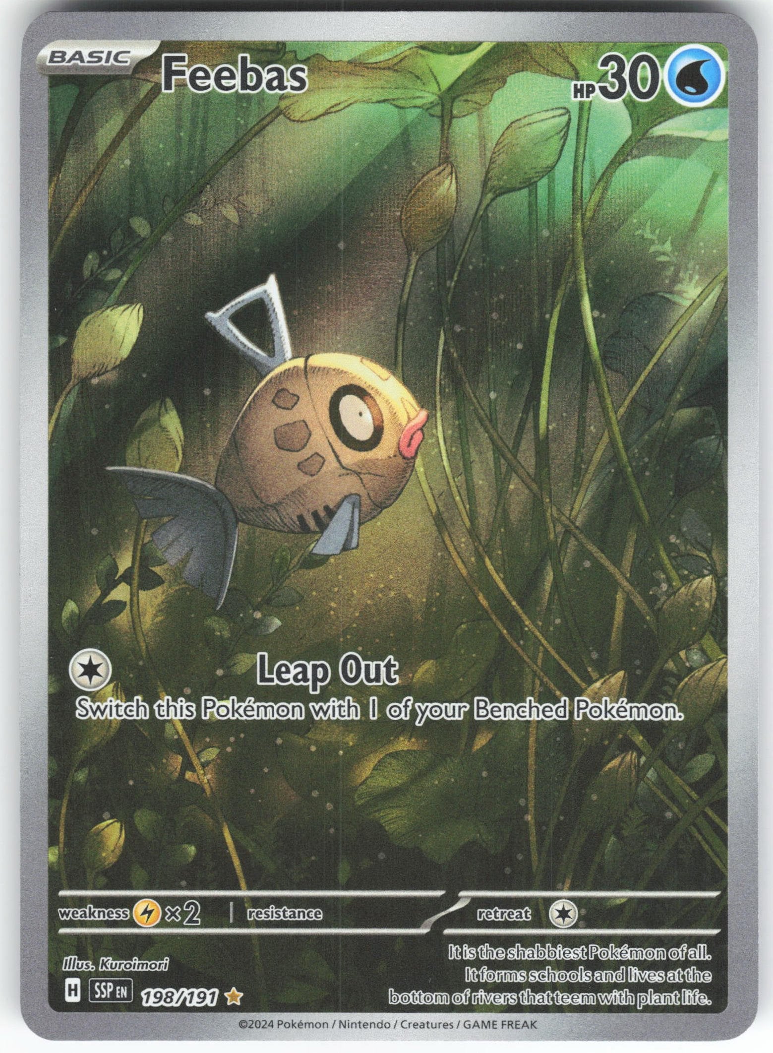 Feebas - Illustration Rare SV08: Surging Sparks 198/191 NM
