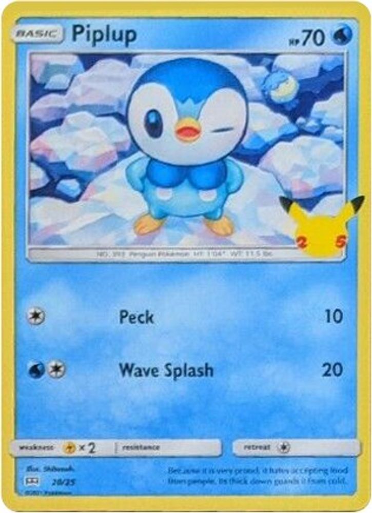 Piplup 020/025 Promo Holo McDonald's 25th Anniversary Promos NM/M
