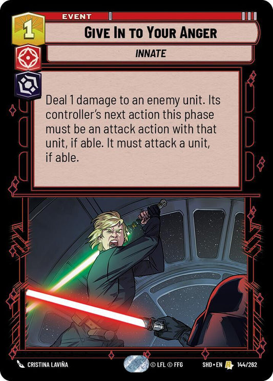 Give In to Your Anger 144/262 Rare Shadows of the Galaxy NM/M