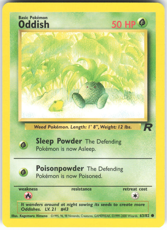 Oddish 63/82 Common Team Rocket Unlimited NM/LP