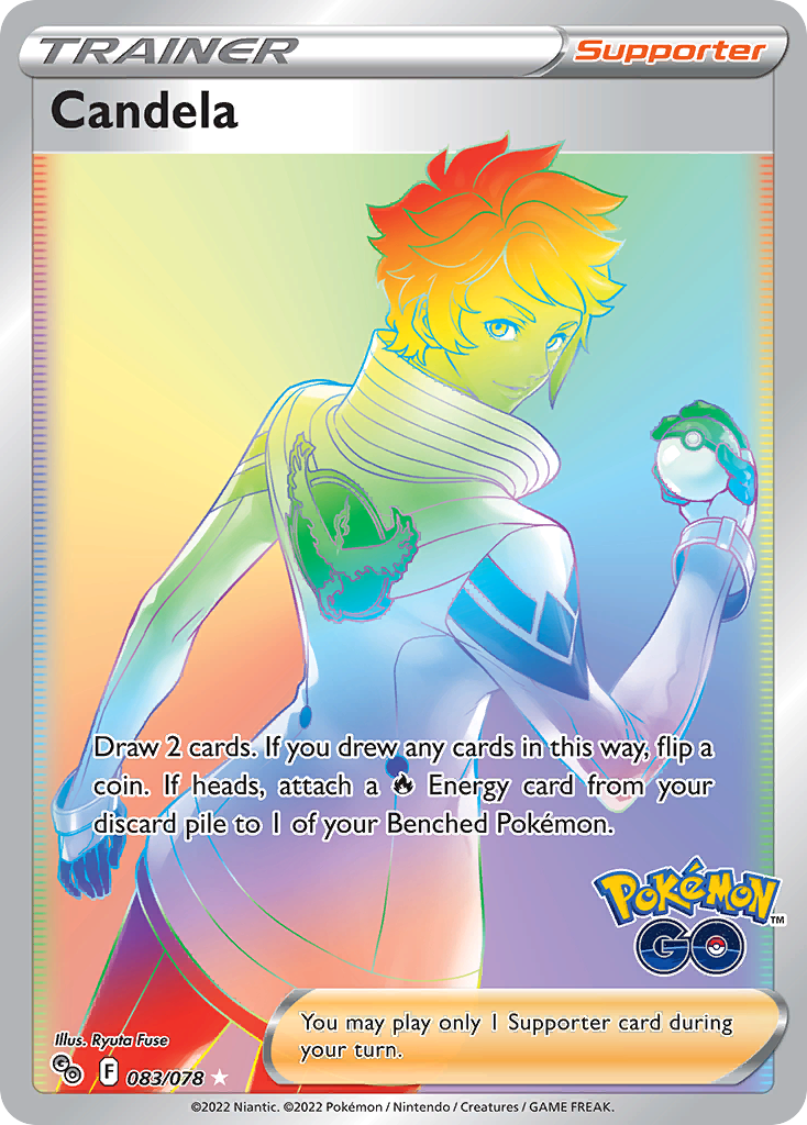 Candela 083/078 Rainbow Rare Pokemon GO NM/M