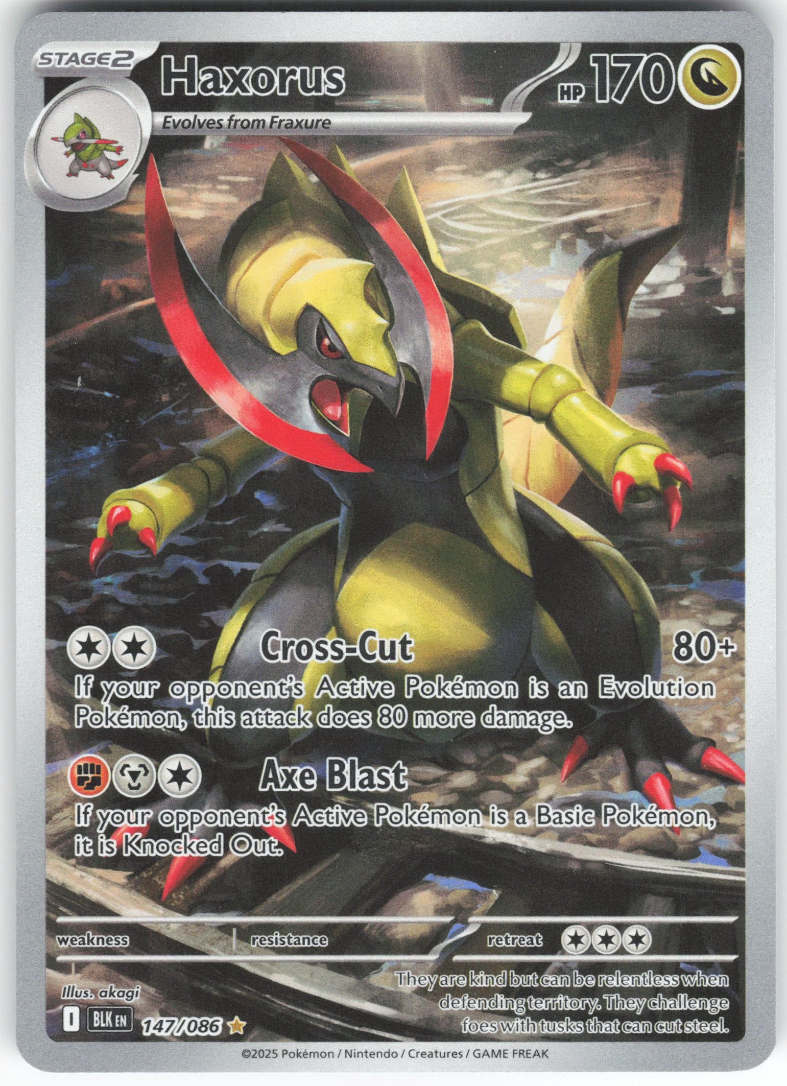 Haxorus - Illustration Rare SV: Black Bolt 147/086 NM
