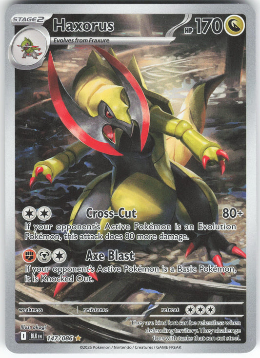 Haxorus - Illustration Rare SV: Black Bolt 147/086 NM