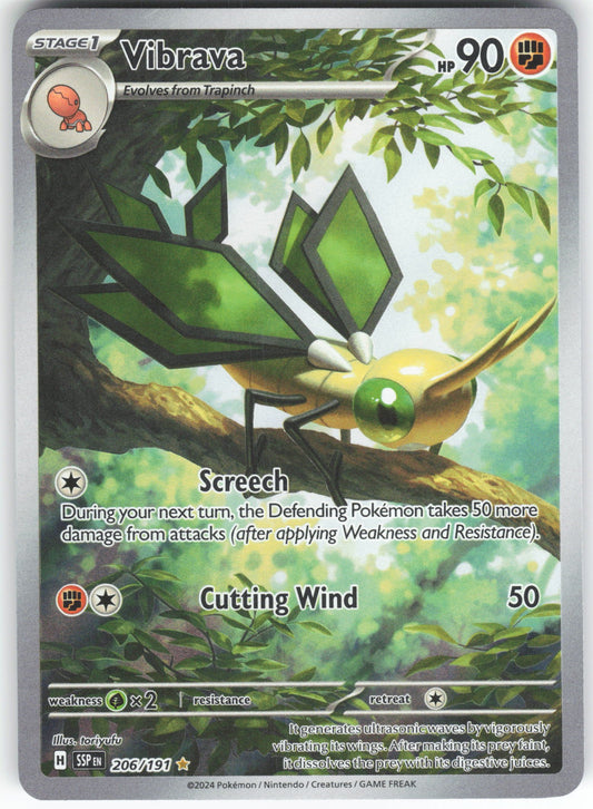 Vibrava - Illustration Rare SV08: Surging Sparks 206/191 NM