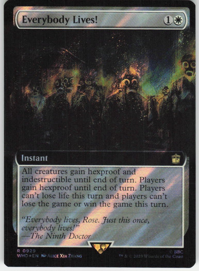 Everybody Lives! (Extended Art) (Surge Foil) R Universes Beyond: Doctor Who 929 NM