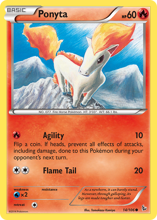 Ponyta 14/106 Common Flashfire NM/M