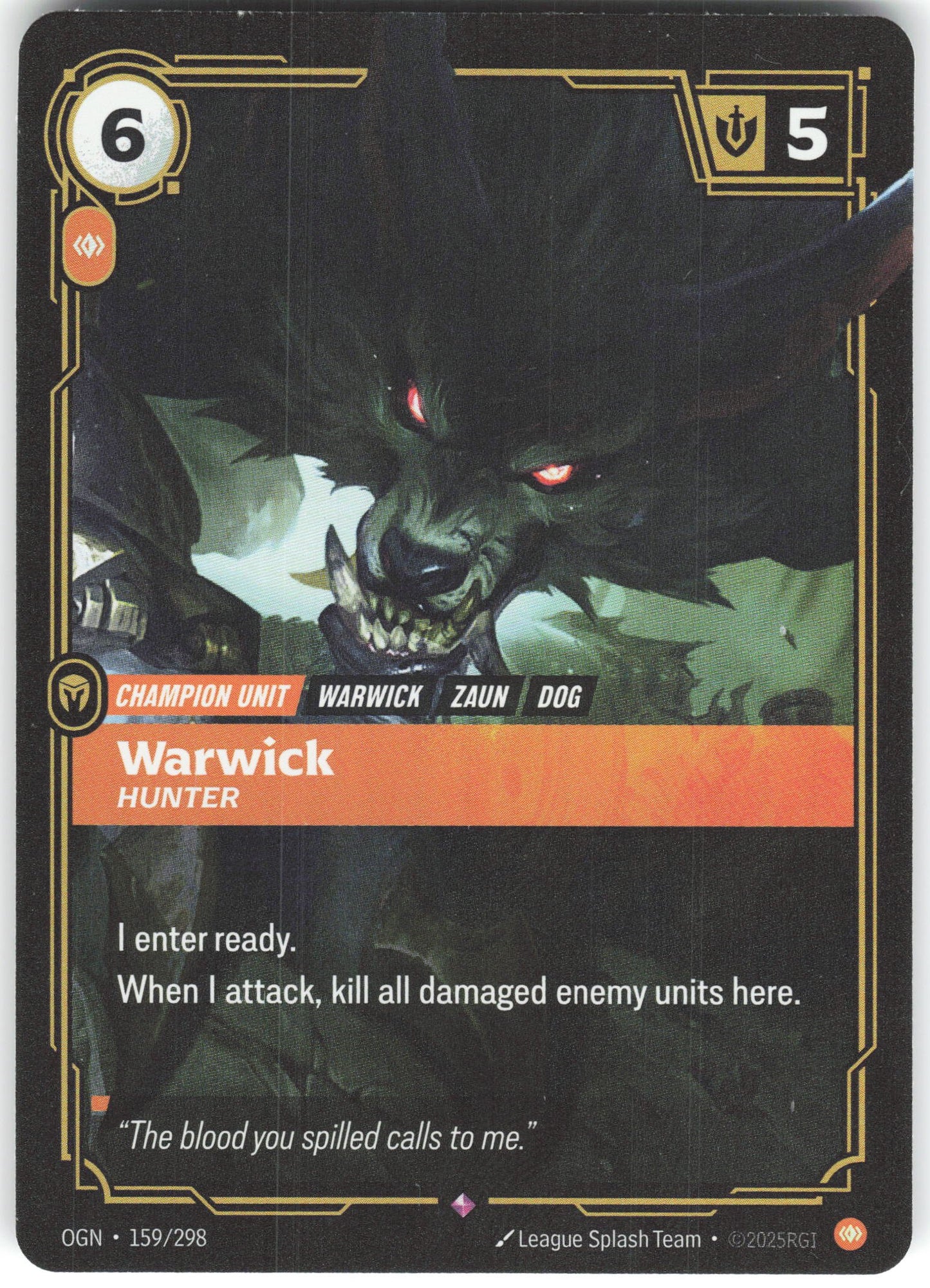 Warwick - Hunter Rare Origins 159/298 NM