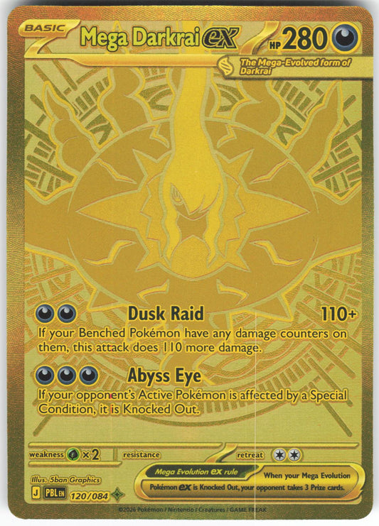 Mega Darkrai ex (oc) 120/084 Mega Hyper Rare Pitch Black NM/M