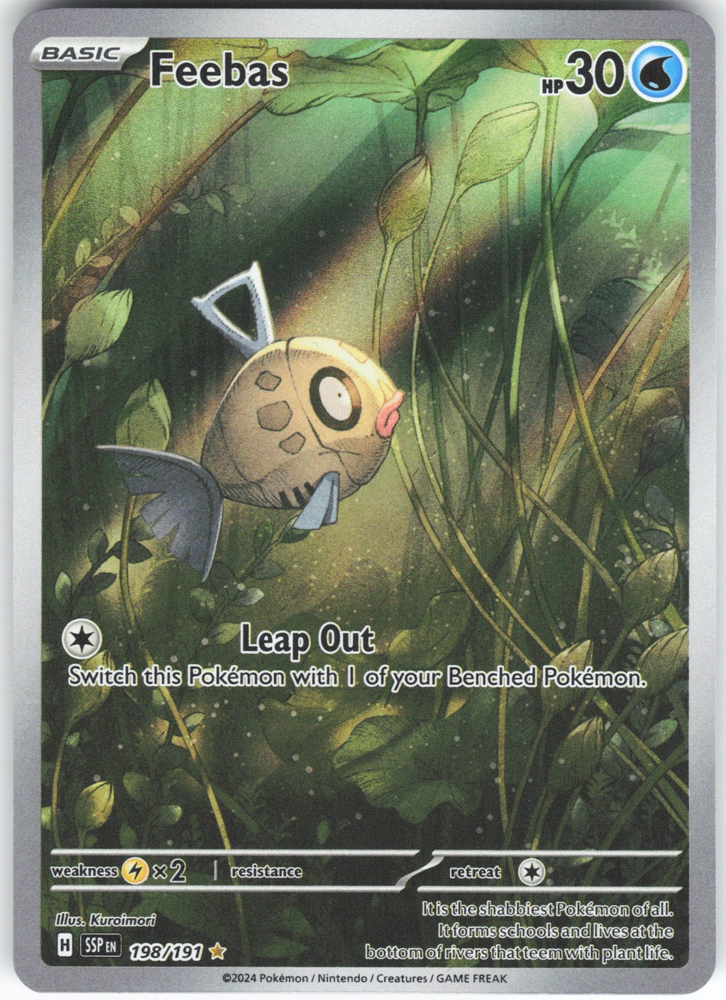 Feebas - Illustration Rare SV08: Surging Sparks 198/191 NM