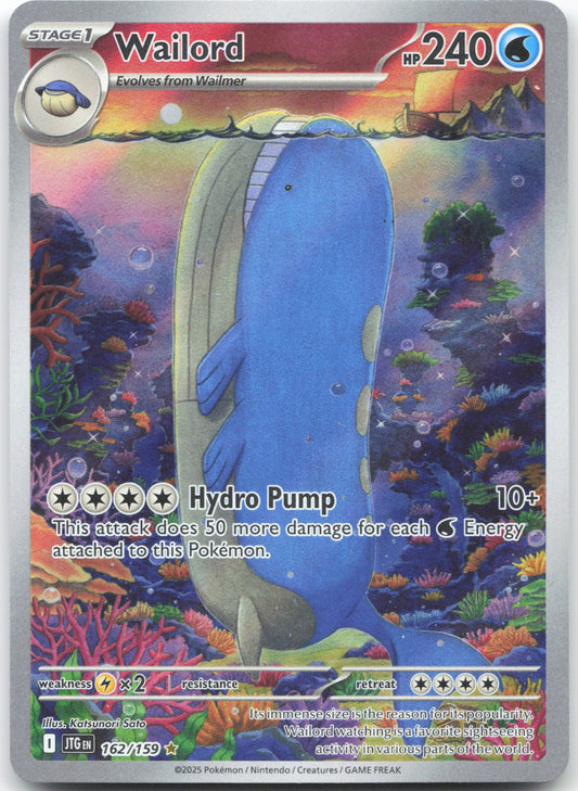 Wailord - Illustration Rare SV09: Journey Together 162/159 NM