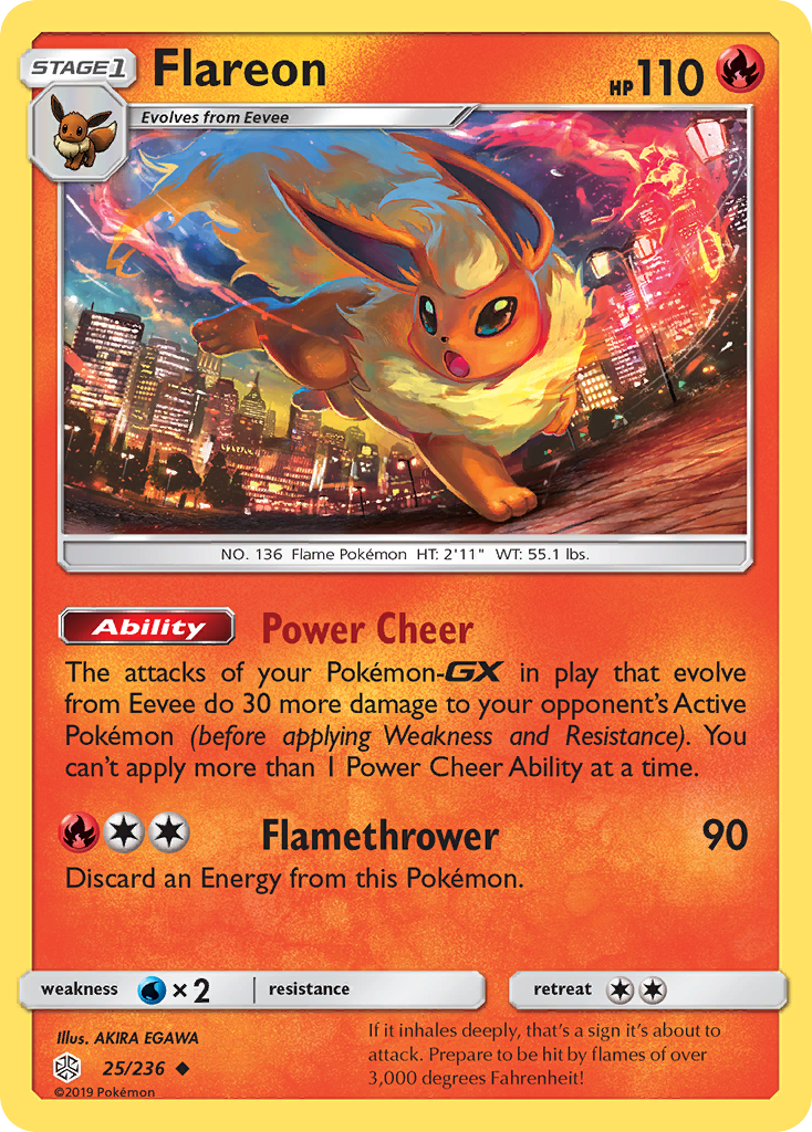 Flareon 25/236 Uncommon Cosmic Eclipse NM/M