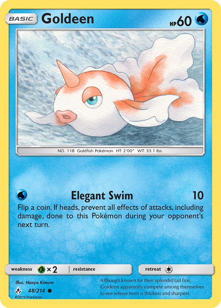 Goldeen 48/214 Common Unbroken Bonds NM/M