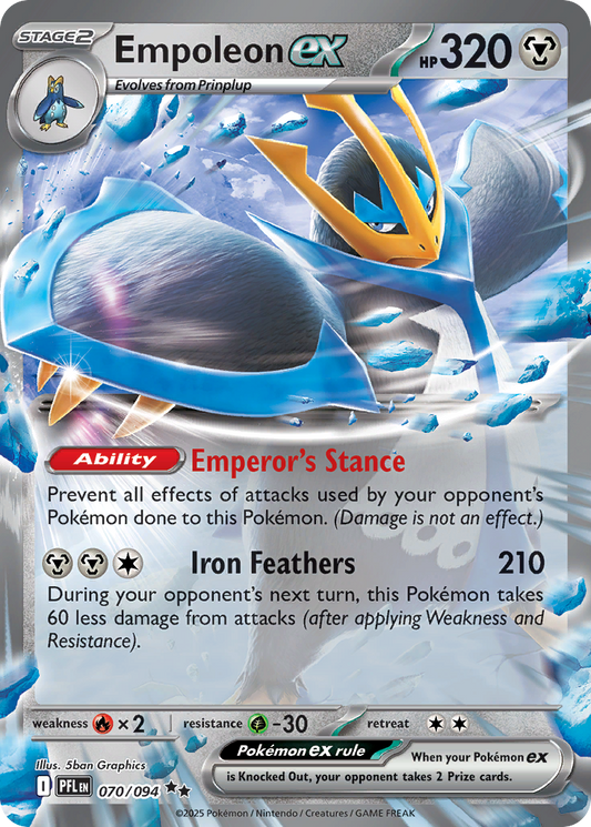Empoleon ex 070/094 Double Rare Phantasmal Flames NM/M