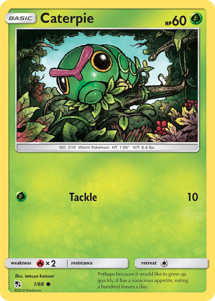 Caterpie 1/68 Common Hidden Fates NM/M