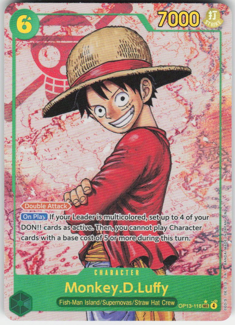 Monkey.D.Luffy (118) (Parallel) SEC Carrying On His Will OP13-118 NM