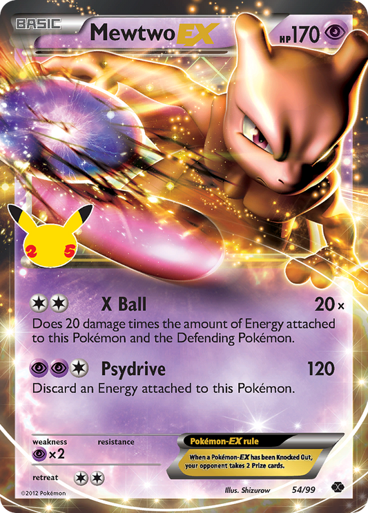 Mewtwo EX 54/99 Classic Collection Celebrations: Classic Collection NM/M