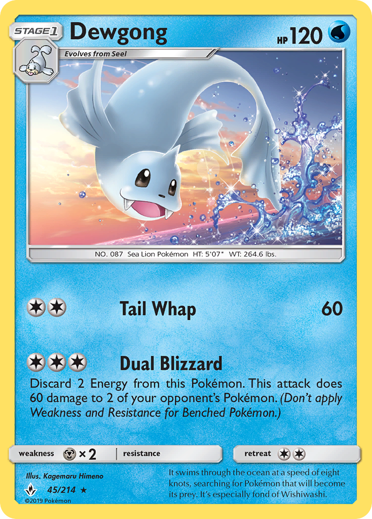 Dewgong 45/214 Rare Unbroken Bonds NM/LP