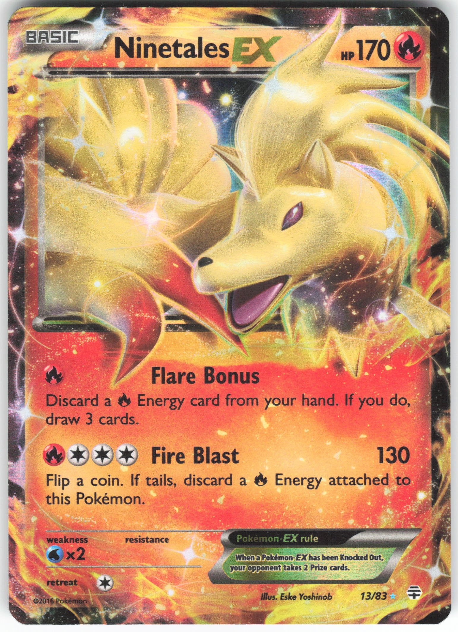 Ninetales EX Ultra Rare Generations 13/83 LP
