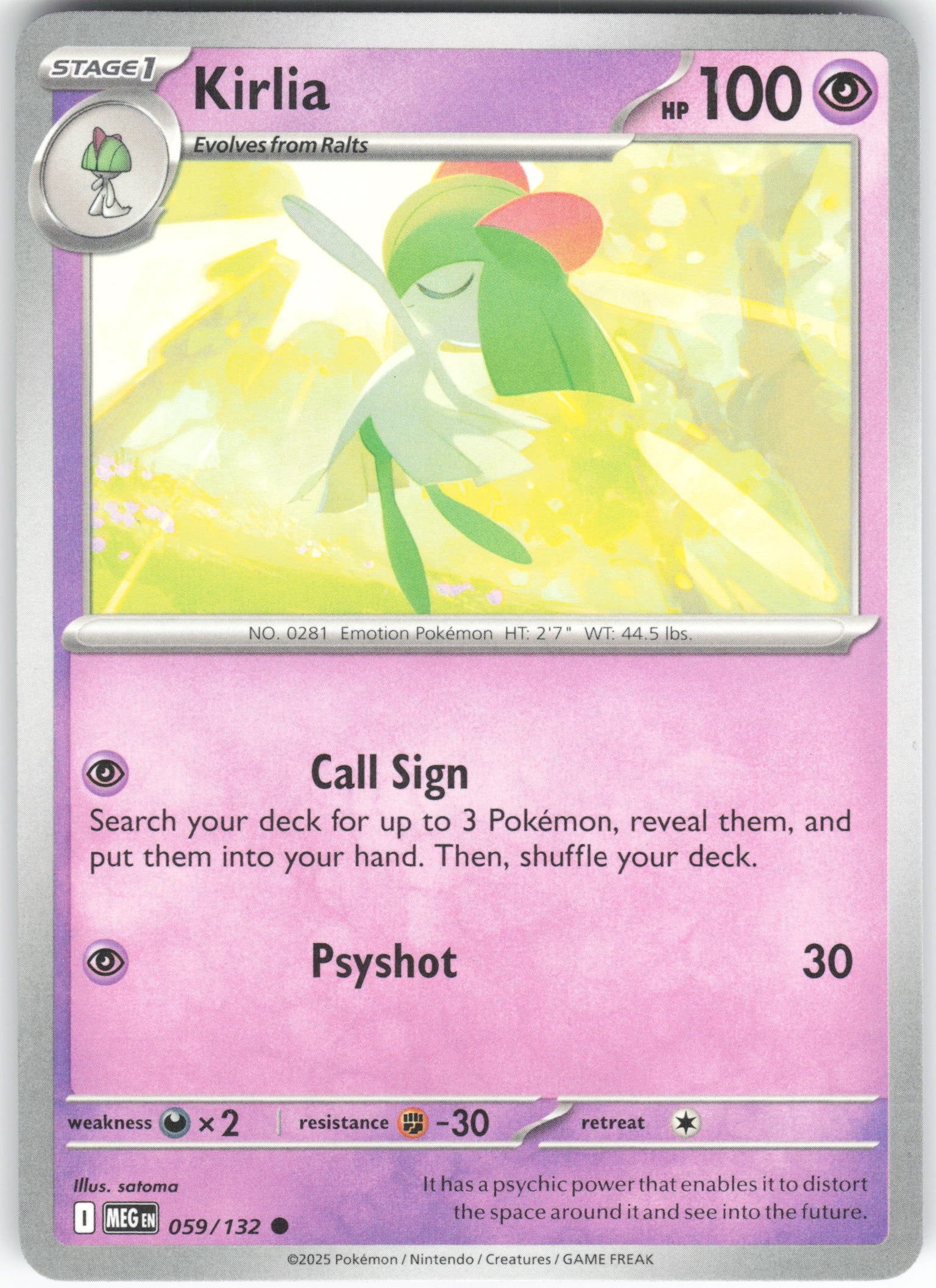 Kirlia Common ME01: Mega Evolution 059/132 NM