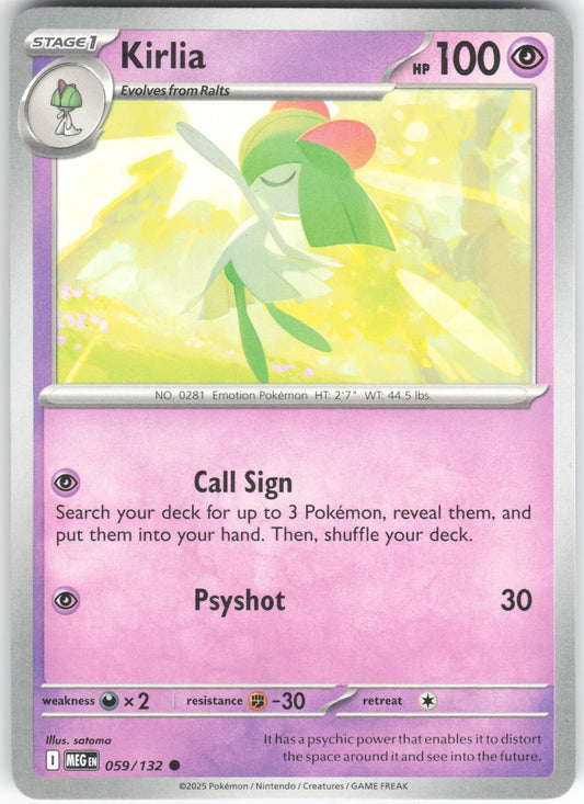Kirlia Common ME01: Mega Evolution 059/132 NM