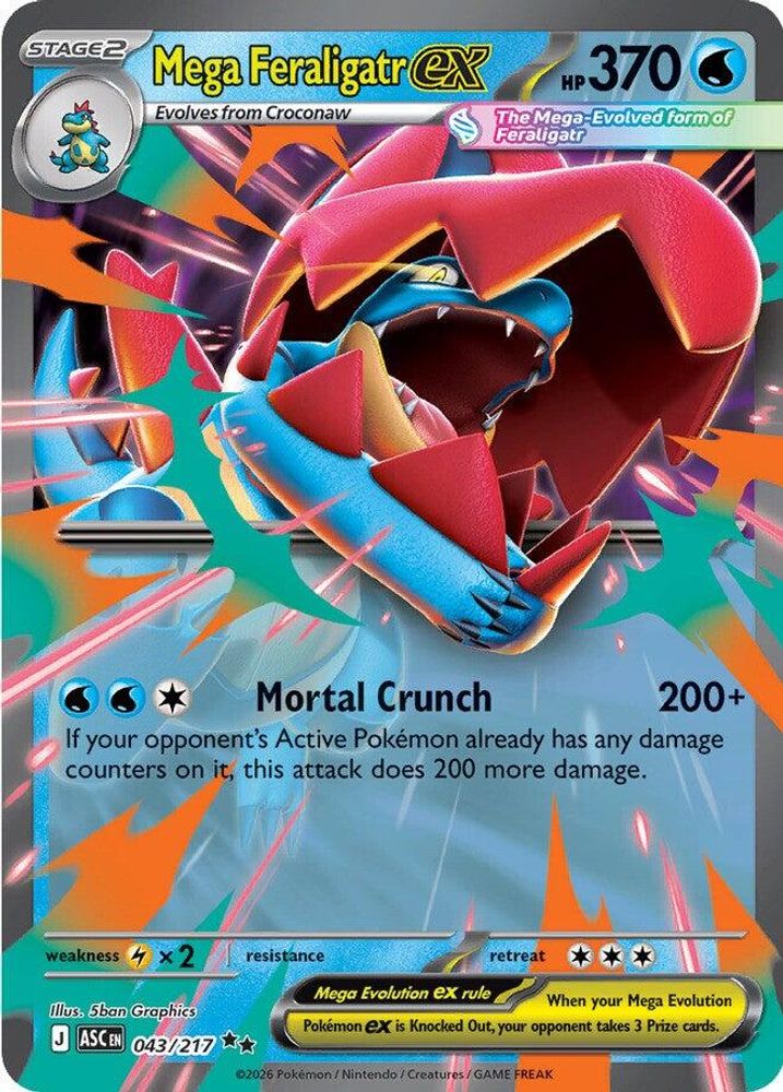 Mega Feraligatr ex 043/217 Double Rare Ascended Heroes NM/M