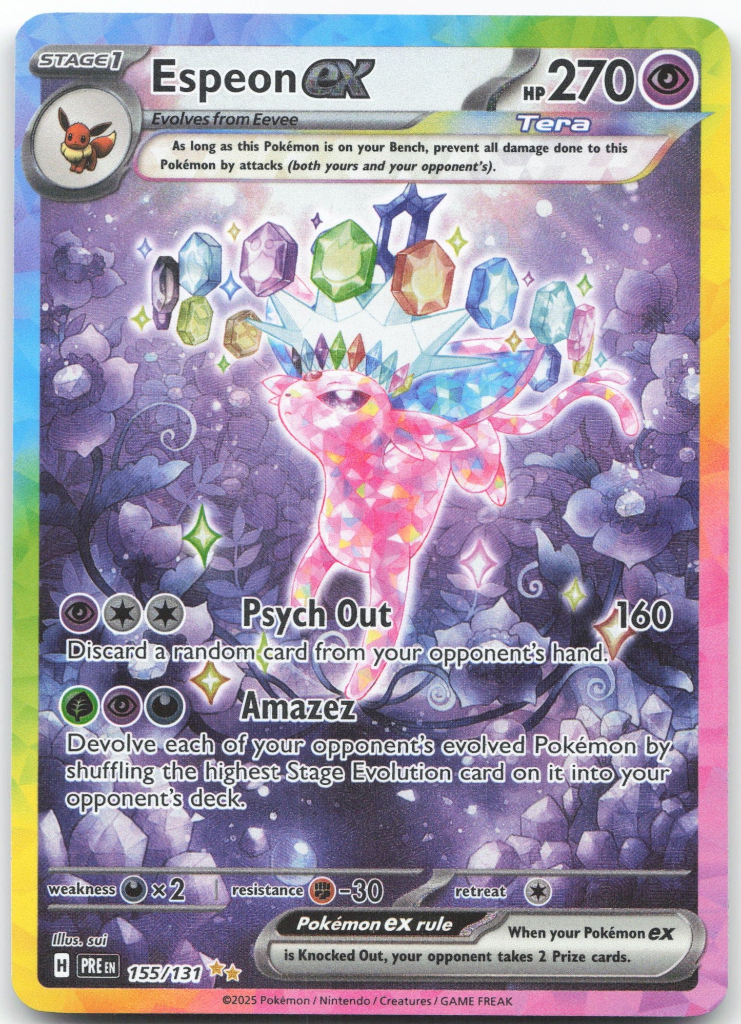 Espeon ex - Special Illustration Rare SV: Prismatic Evolutions 155/131 NM