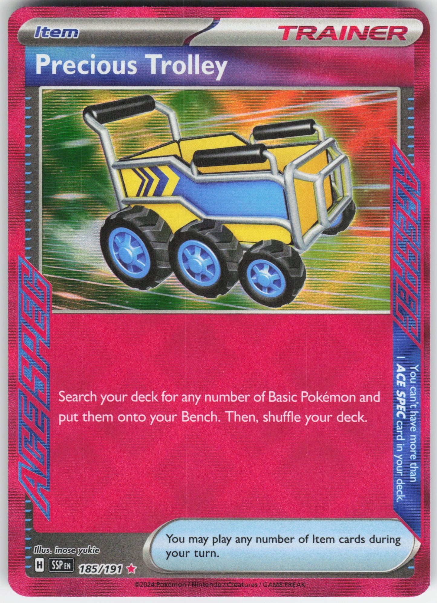 Precious Trolley ACE SPEC Rare SV08: Surging Sparks 185/191 NM