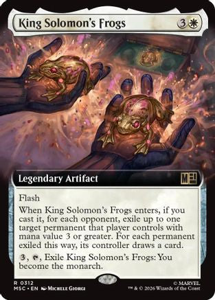 King Solomon's Frogs (Extended Art) 312 Rare Commander: Marvel Super Heroes NM/M