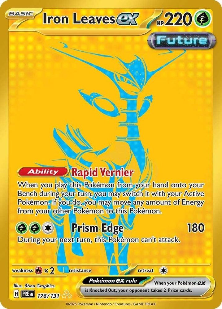 Iron Leaves ex 176/131 Hyper Rare Prismatic Evolutions Holo NM/M